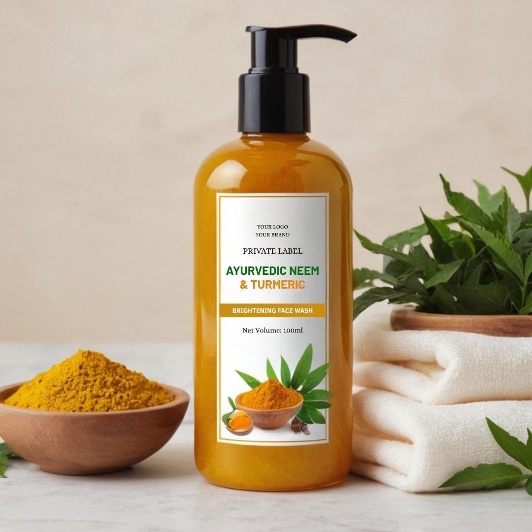 Private-Label-Ayurvedic-Neem-&-Turmeric-Brightening-Face-Wash