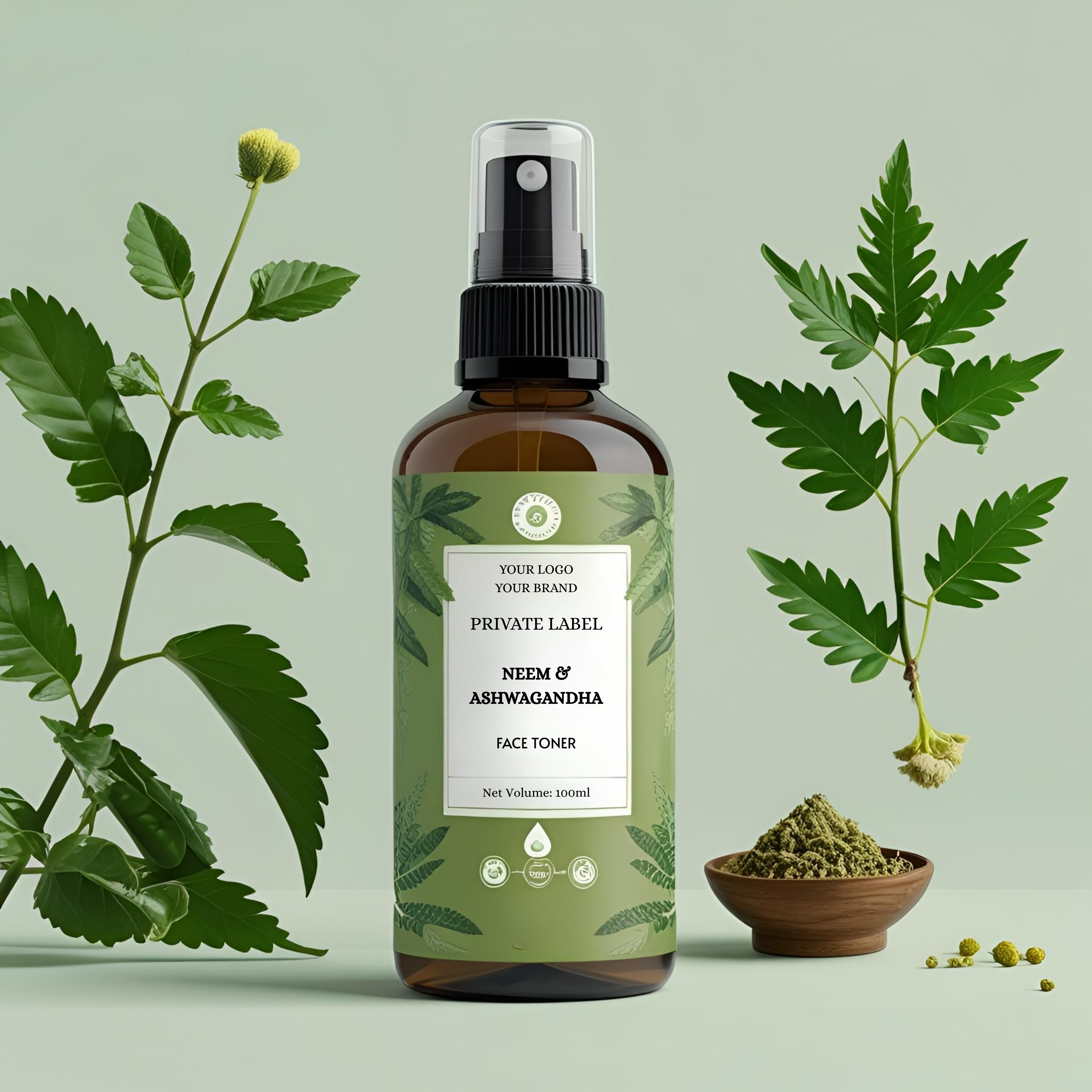 neem toner manufacturer,private label neem toner,ashwagandha face toner manufacturer