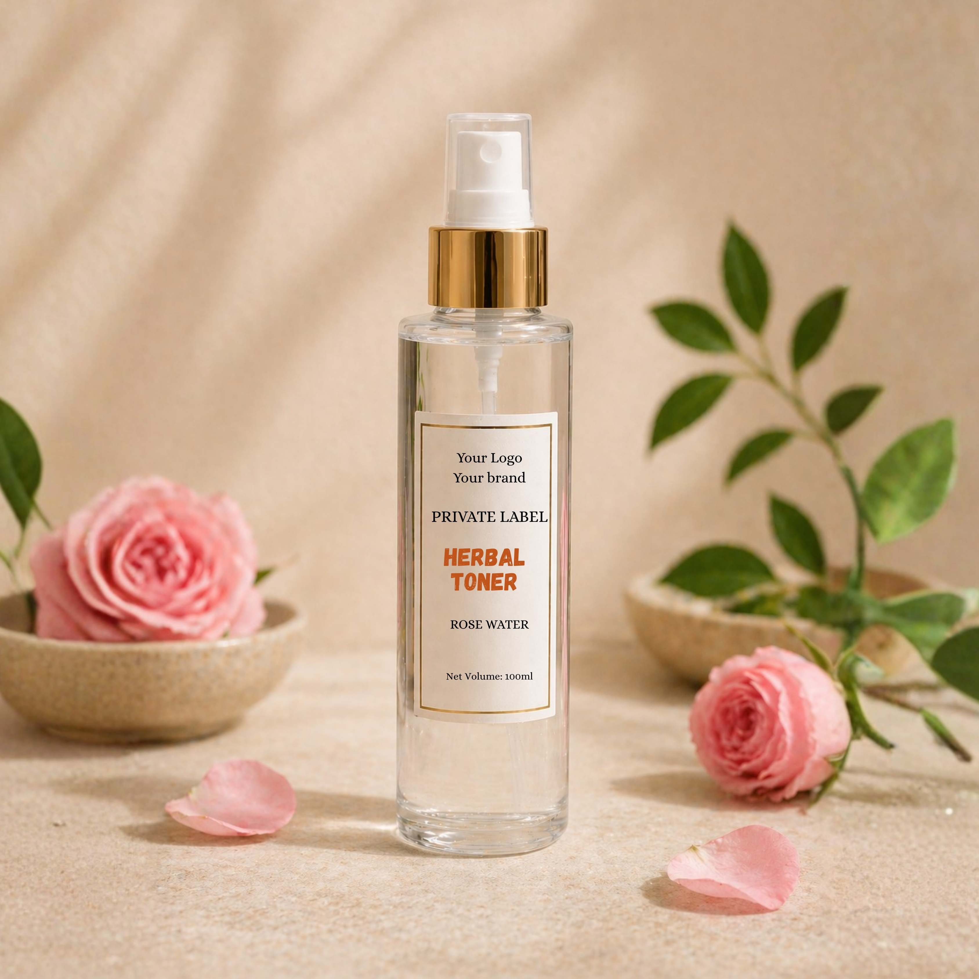 Private Label Herbal Toner with Rose Water, cosmetic products manufacturer, skin beauty products suppliers, top skincare brands 