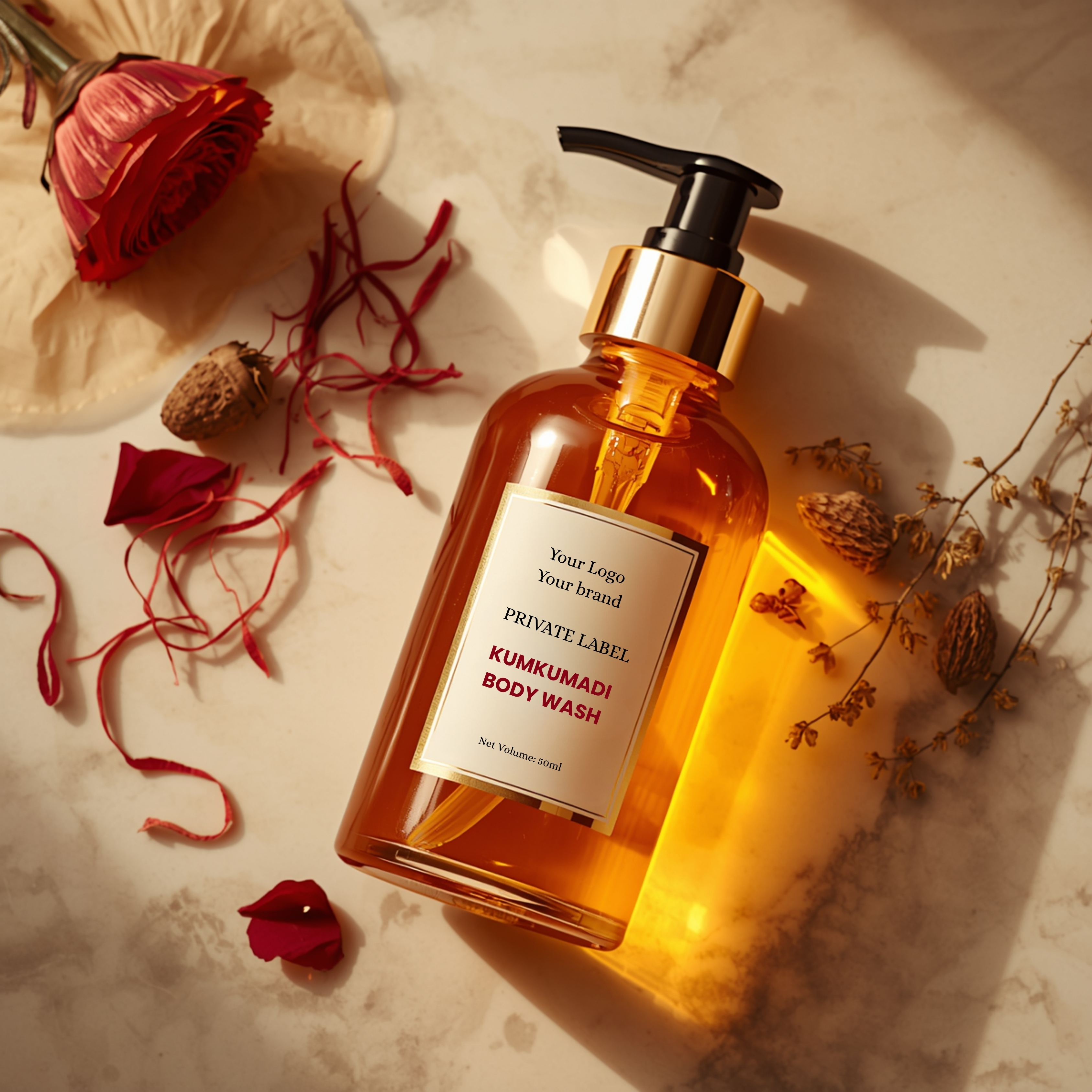  Private label kumkumadi body wash manufacturer, body wash exporter, wholesale supplier.