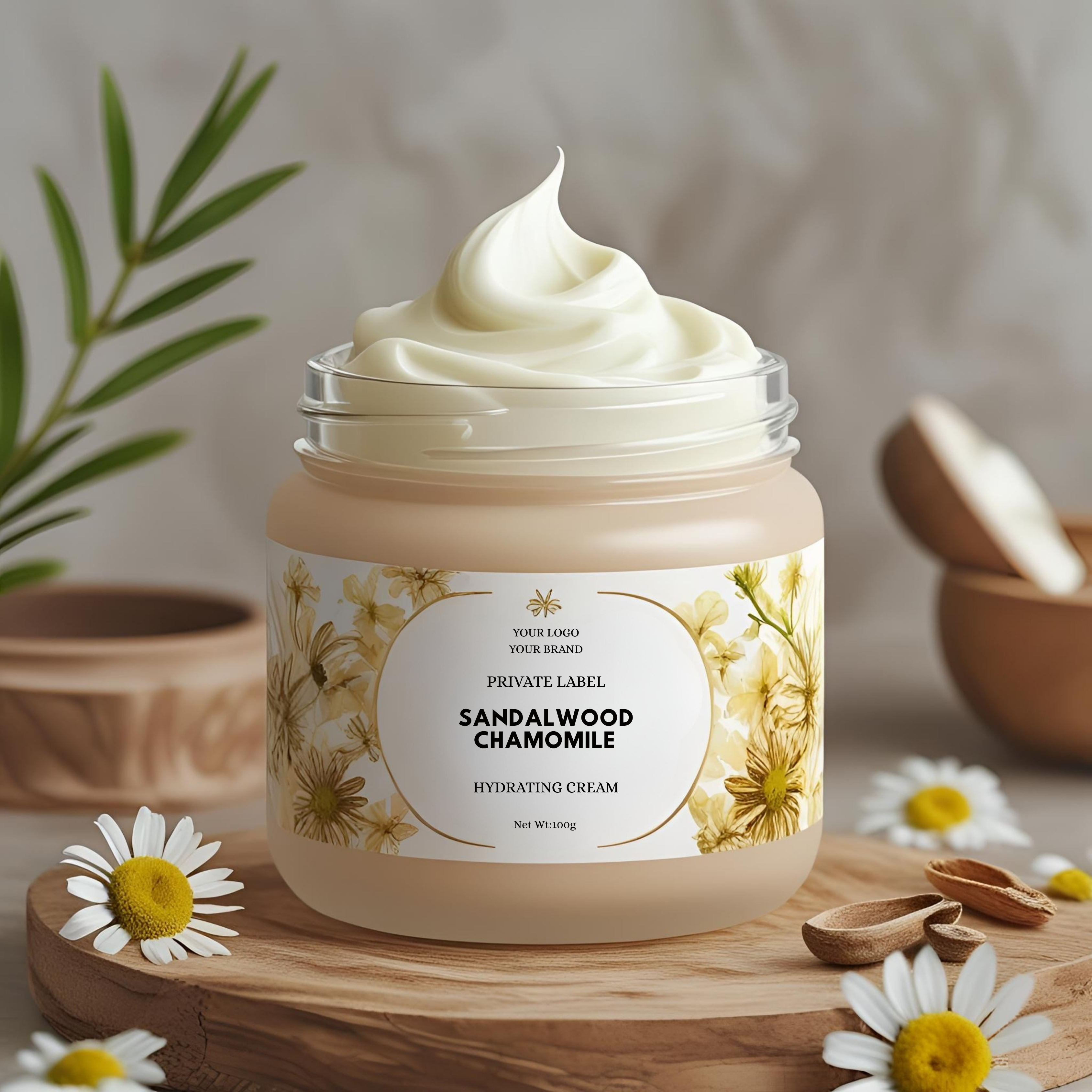 Sandalwood-Chamomile cream manufacturer,private label sandalwood cream,chamomile cream for hydration bulk supplier