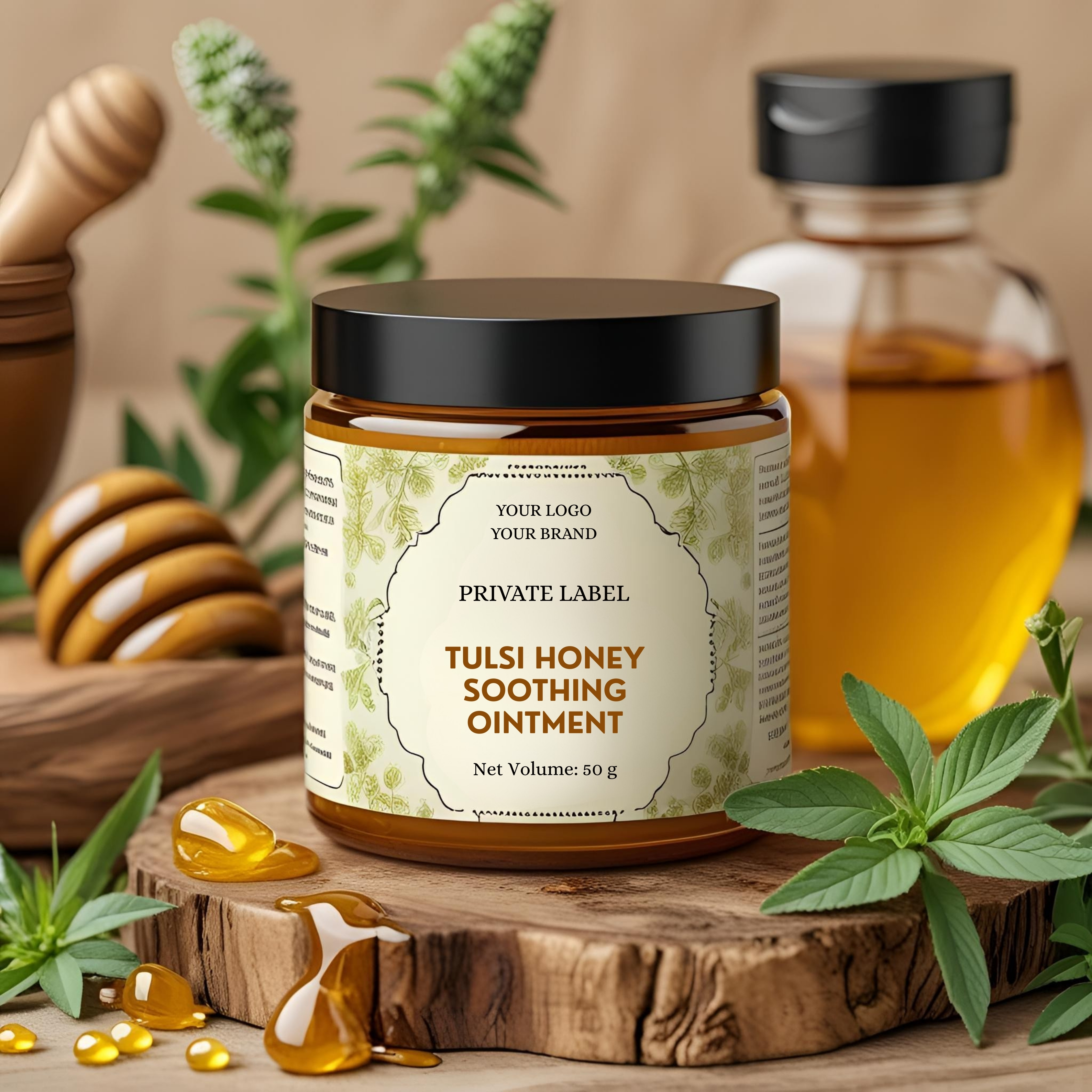 Private label wellness products,essential oil manufacturer,private label tulsi honey Soothing Ointment