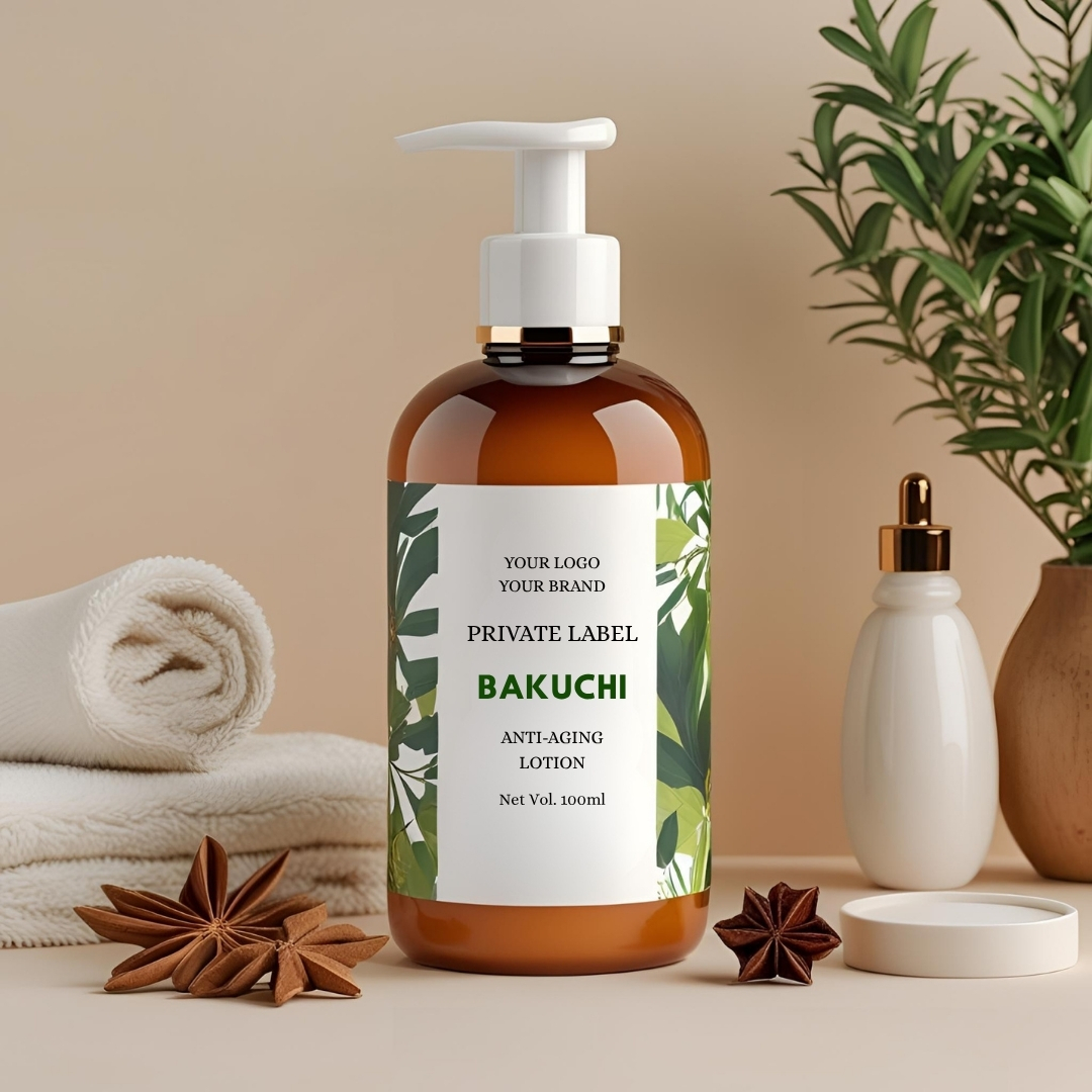 Private label Bakuchi Plant-based anti-aging body lotion, vegan products manufacturer,body moisturizer manufacturer,private label body lotion