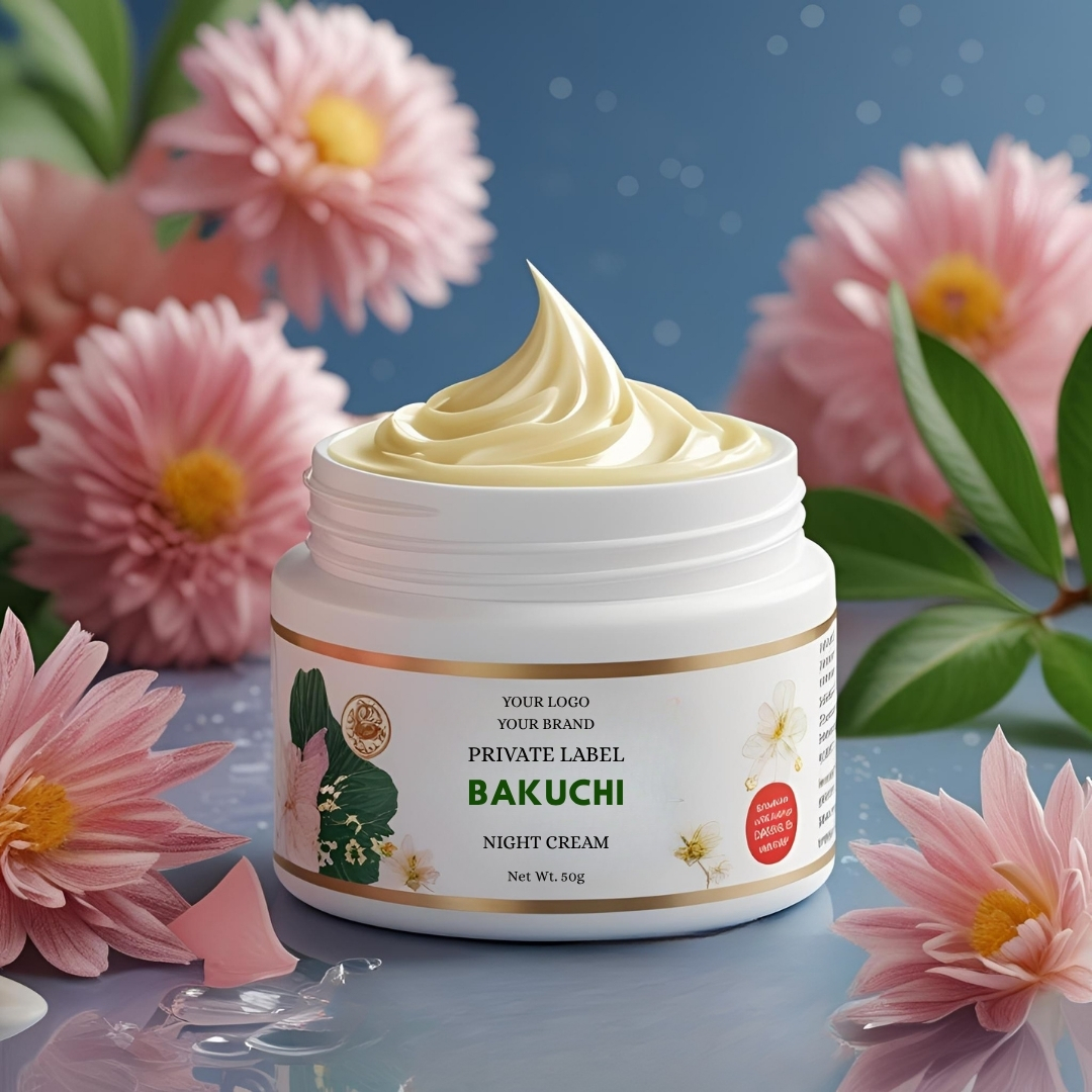 Private label Bakuchi night cream,edible cream manufacturer,night crem manufacturer,private label creams for oily skins – Ayurvedic skincare product for pigmentation and anti-aging by Aadhunik Ayurveda